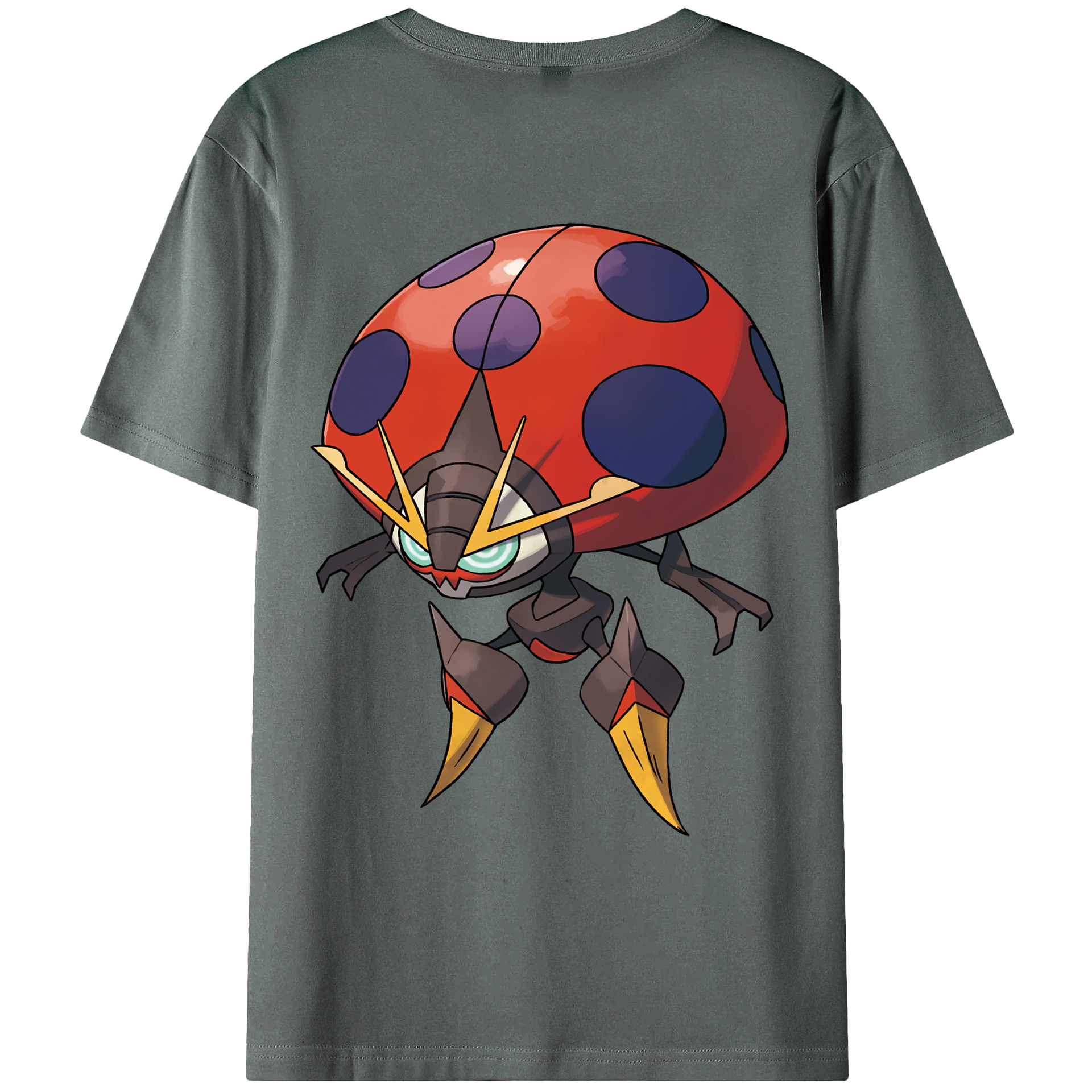 （画像用） ポケットモンスター Pokémon 綿100％ メンズ半袖Tシャツ（バックプリント） 通気性